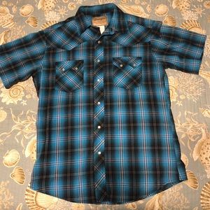 Vintage Wrangler Pearl Snap Medium Western Shirt